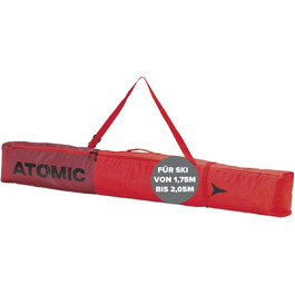 Чохол для лиж ATOMIC, регульований, водостійкий, з ременем, 175-205 см, червоний