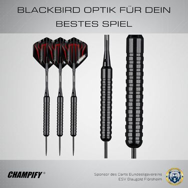 Набір дротиків сталеві Brass 23g з 6 шафтами та пір'ями - професійні дротики для гри