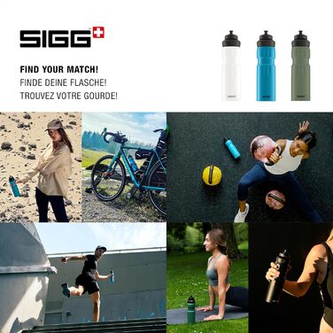 Фляга для велосипеда SIGG Alu 0.75л чорна - Швейцарія, спортивний ковпачок, без BPA, легка, герметична