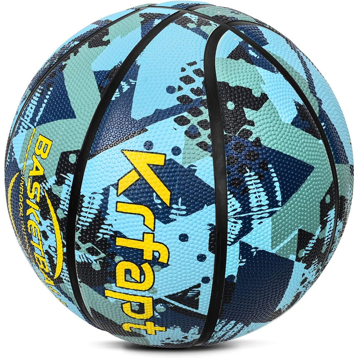 Дитячий баскетбольний м'яч Krfapt, розмір 3, для школи та тренувань (від 3 років), синій