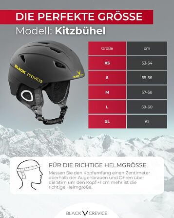 Гірськолижний шолом Kitzbühel для чоловіків та жінок, полікарбонат, регульований розмір L, чорно-жовтий