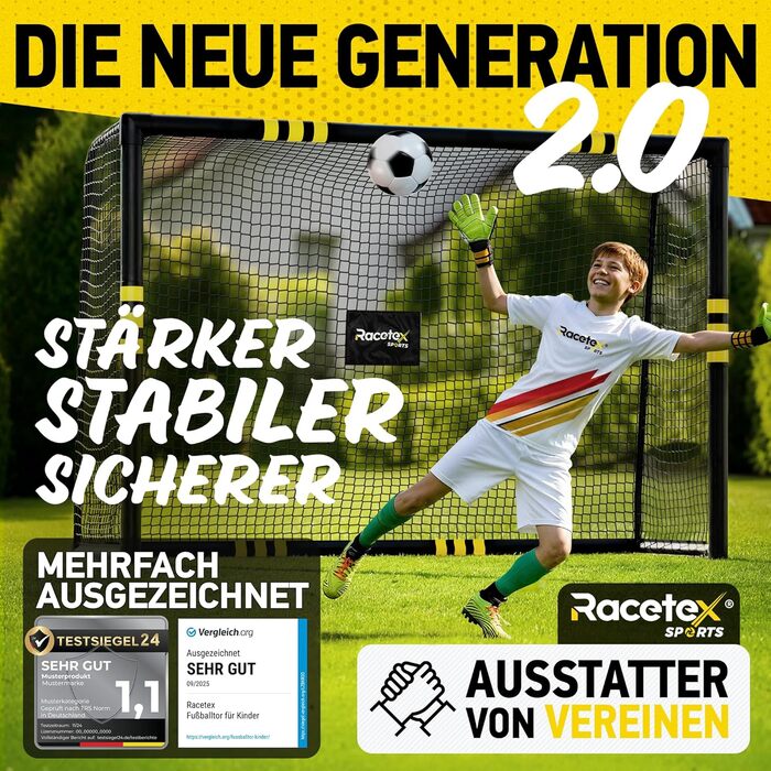 Ворота для футболу в сад для дітей та дорослих з антикорозійним покриттям. Ворота для дітей з анкерами для оптимальної фіксації. Футбольні ворота з м'якою оббивкою 300x200 см