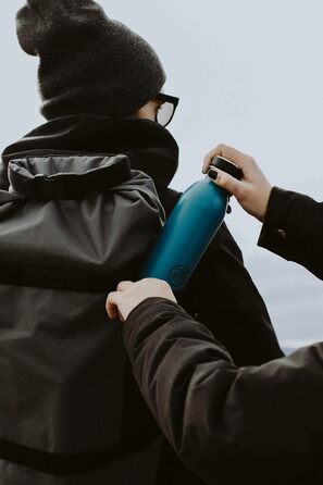 Пляшка для води 24Bottles, нержавіюча сталь, 500 мл, легка, неізольована, для роботи, школи та університету, жовта (Citrus)