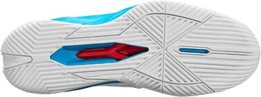 Тенісне взуття Wilson Rush Pro 4.5 Oz для чоловіків, розмір 46 2/3 EU, білий/білий/Atomic Blue