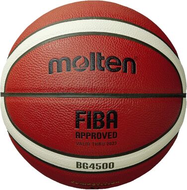 Баскетбольний м'яч Molten BG4500 розмір 7, помаранчево-слоновий, для змагань