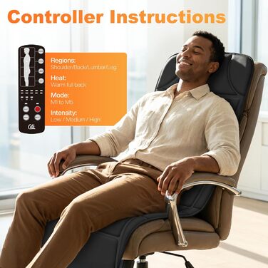 Масажна килимок CILI для всього тіла з підігрівом та вібрацією, масажне подушечко для спини, для зняття болю в спині та шиї