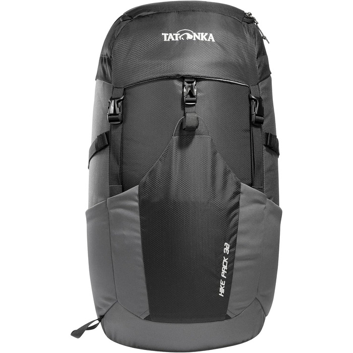 Рюкзак Tatonka Hike Pack 32 л з вентиляцією спини та дощовиком, легкий туристичний рюкзак для походів, чорний/сірий