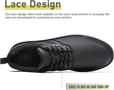 Гольф-взуття чоловіче ULTIANT водонепроникне з шнурівкою, дихаюче, для тренувань (Чорний, 41 EU)