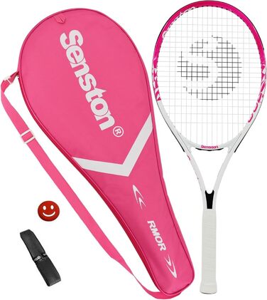 Професійна тенісна ракетка Senston S700 68,6 см з чохлом і демпфером, рожева, 27 дюймів