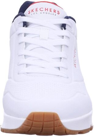Кросівки Skechers Uno Stand On Air для чоловіків, білі, Durabuck, темно-синій, червона окантовка, 47.5 EU