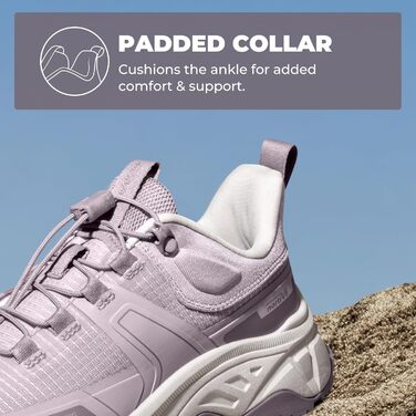 Жіночі трекінгові черевики NORTIV 8 - легкі, дихаючі, сітка, для хайкінгу, туризму, роботи (41.5 EU, світло-фіолетовий)