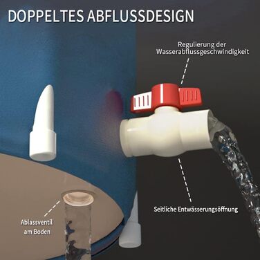 Тонна для криотерапії B&Y з кришкою для дорослих, стабільна, для спорту та відпочинку на відкритому повітрі