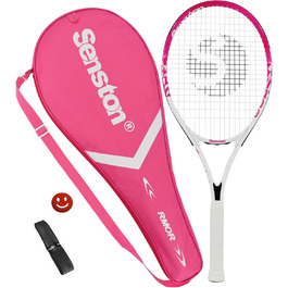 Професійна тенісна ракетка Senston S700 68,6 см з чохлом і демпфером, рожева, 27 дюймів