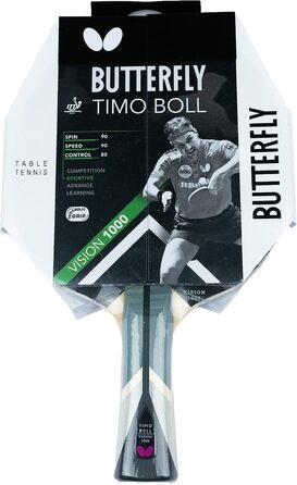 Настільний тенісний ракетка Butterfly Timo Boll Vision 1000, ITTF, для професіоналів, паназіатська накладка, конкавна ручка