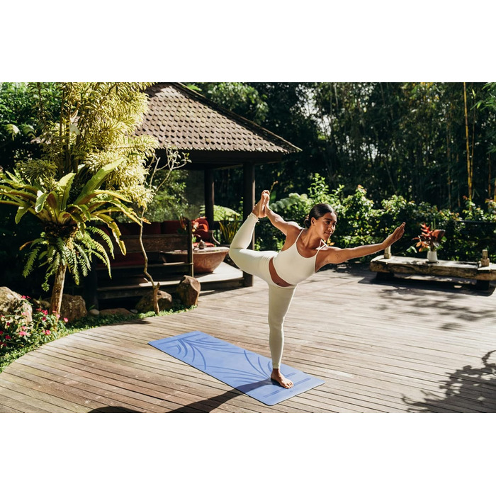 Еко-йога-мат Yoga Design Lab Infinity Diamond Align Navy 5 мм, нековзкий, з ременем для перенесення