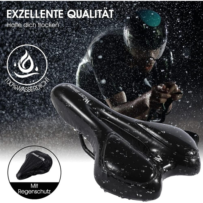 Зручний велосипедний сидіння LuTuo для чоловіків та жінок, м'яке гелеве сидіння, ергономічне, спортивне, для походів, з підкладкою для гірського велосипеда, шосе, BMX, MTB, City, E-bike, чорний