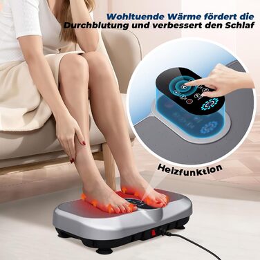 Вібраційна платформа 4D для дому з пультом, стрічками опору, підігрівом та Bluetooth, 150 кг, 120 рівнів