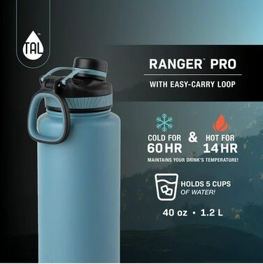Термобутилка Ranger Pro, подвійні стінки, ізольована, нержавіюча сталь, 1,2 л, м'ятна