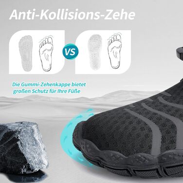 WateLves Взуття для плавання та трейлраннінгу (унісекс) - чорний, 45 EU