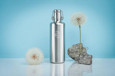 Пляшка для води Soulbottles Steel Light 1,2 л срібляста, нержавіюча сталь, екологічна, герметична, без пластику