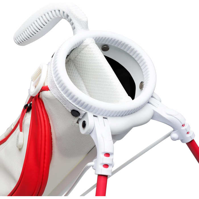 Гольф сумка Sunday Golf Loma: легка сумка з ременем та стійкою – ідеальна для коротких гольф-курсів, 79 см (червоно-біла)