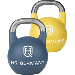 Гиря HQ Germany Competition 8-36 кг, набір, неіржавна сталь, ергономічна ручка, порошкове покриття, ±200 г допуск