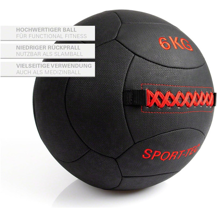 Стійка м'яч для волейболу Sport-Tec Robusta, 35 см, 3 кг, жовтий/червоний