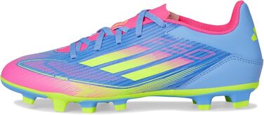 Футбольні бутси adidas F50 Club для унісекс, гнучка підошва, розмір 48 EU, Blue Fusion/Lucid Lemon/Lucid Pink