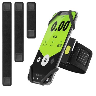 Спортивний браслет на руку BONE для iPhone/Samsung, універсальний, чорний, L (25-40 см), комплект (S, L, XL)