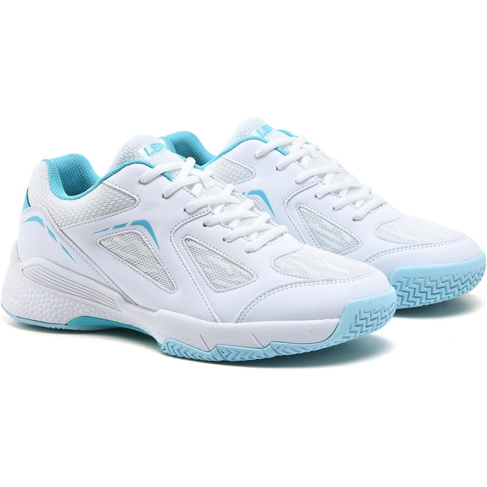 Жіночі тенісні кросівки P601, неслизькі, з амортизацією, стабілізуючі, дихаючі, біло-блакитні, 42 EU