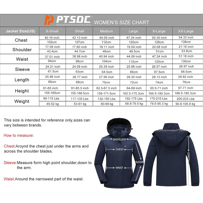 Жіноча куртка 3-в-1 Mountain: вітро- та водовідштовхуюча зимова куртка, теплий зимовий пуховик для туризму та сноуборду з капюшоном, колір морської хвилі (L)