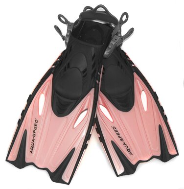 Ласти Aqua Speed Bounty Pink для снорклінгу та плавання (р. 32-37) | Дитячі регульовані ласти для тренувань