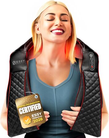 Масажер для шиї та спини з підігрівом Shiatsu Neck Relax - розслаблення м'язів шиї, спини та плечей