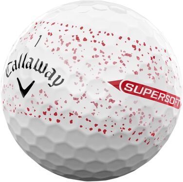 Гольф-м'ячі Callaway Supersoft Splatter 360 2025 (червоний, розбризк)