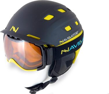 Лижна маска NAVIGATOR OMIKRON, унісекс, жовта, для сноуборду та гірських лиж, універсальний розмір