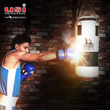 Боксерський мішок USI з канвасу, порожній, для боксу, кікбоксингу, MMA, тренувань, з ланцюгом для підвішування
