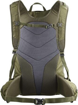 Рюкзак Salomon Trailblazer 30 л унісекс для туризму, легкий, універсальний, зручний (оливковий, чорний)