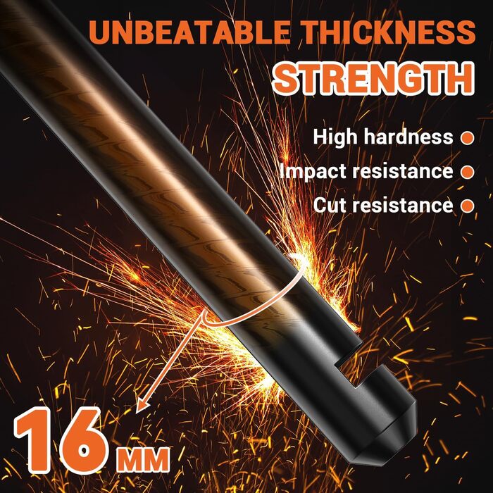 Надійне велозамкне Sportneer: 17 мм, з 1,5 м кабелем для гірського, шосе, електровелосипеда та складаного велосипеда