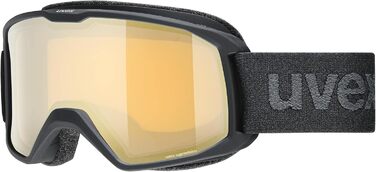 Гірськолижна маска Uvex Unisex Elemnt FM, чорна матова/золота лінза, універсальний розмір
