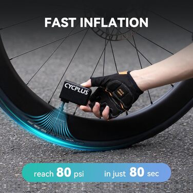 Електрична велосипедна міні-помпа CYCPLUS Tiny E-Pump, портативна, акумуляторна, 100 PSI, зарядка Type-C, без манометра, лауреат EUROBIKE Award 2023