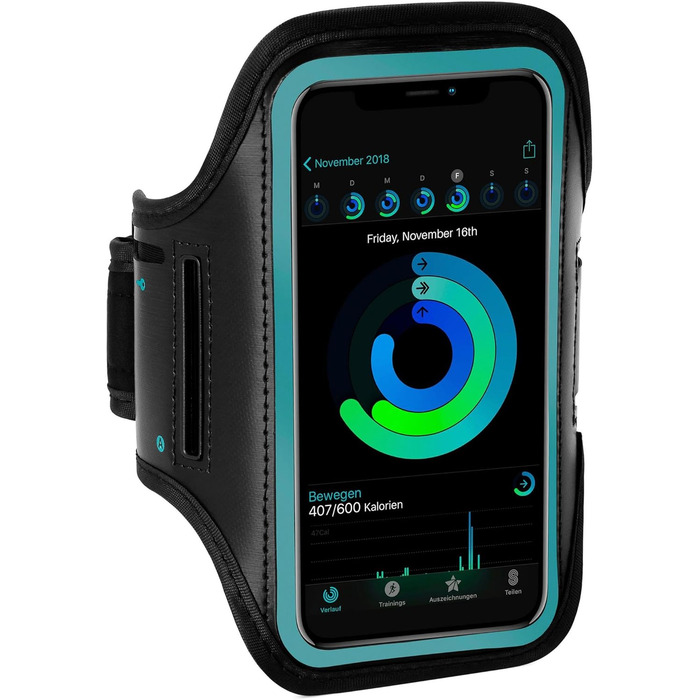 Спортивний чохол-нарукавник ONEFLOW для смартфона Apple iPhone 13 Mini, синій, для бігу, фітнесу, водостійкий тримач на руку