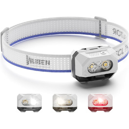 Ліхтар на лоб WUBEN H4 LED, 800 люмен, водонепроникний IP68, 10 режимів, з червоним світлом, для кемпінгу, риболовлі та піших прогулянок