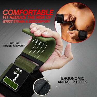 Набори для фітнесу та силових тренувань (пара), захист зап'ястя з гумовим покриттям, 8 мм, для важкої атлетики, пауерліфтингу, підтягувань та бодібілдингу (зелений)