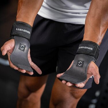 Навантажувальні рукавички для силових тренувань INOVATI: фітнес, бодібілдинг, хват, захист зап'ястя (чорний, M)