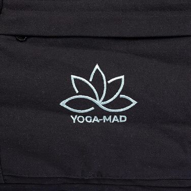 Сумка для йоги Yoga-Mad смугаста чорна - зручна та стильна для килимка та аксесуарів