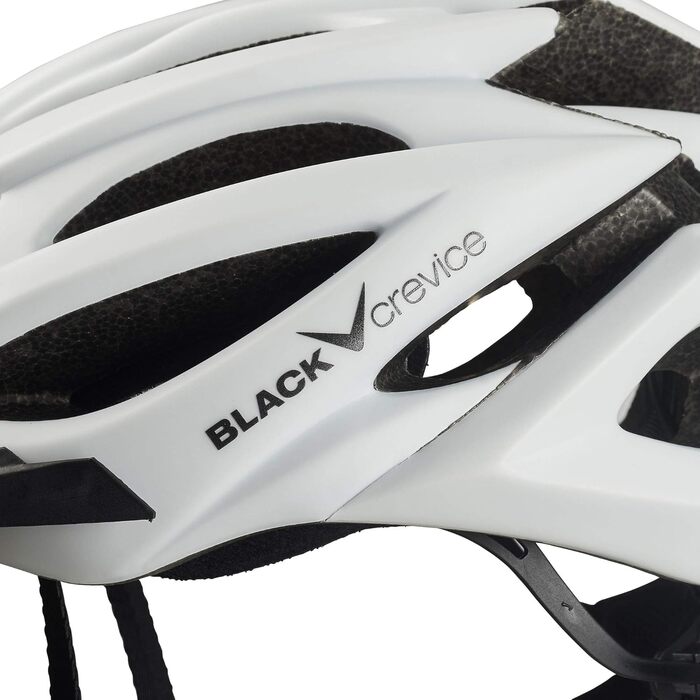 Велосипедний шолом Black Crevice для дорослих, MTB, дихаючий, регульований, білий, XS/S (50-54 см)