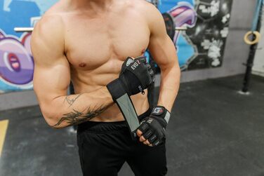 Рукавички для важкої атлетики Evo 2 з підтримкою зап'ястя, посилені шви, M