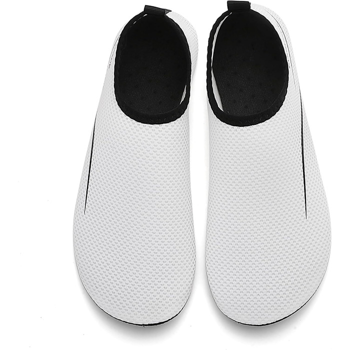 Чоловічі та жіночі аквашузи Sixspace для плавання, серфінгу, йоги. Швидко сохнуть, дихають, білі (35 EU)