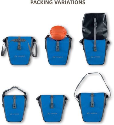 Велосумка VAUDE Aqua Back Single 24 л для багажника, водонепроникна, чорна