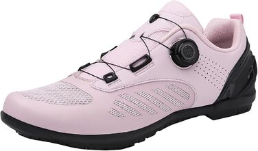 Жіночі велотуфлі для шосе та гірського велосипеда з поворотним диском, неслизькі, легкі, рожеві, 41 EU